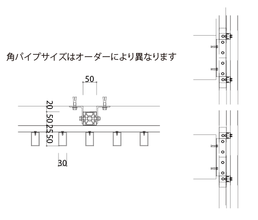 外装　縦ルーバー　図面